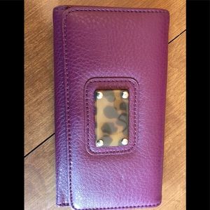 Zara eggplant colored clutch wallet